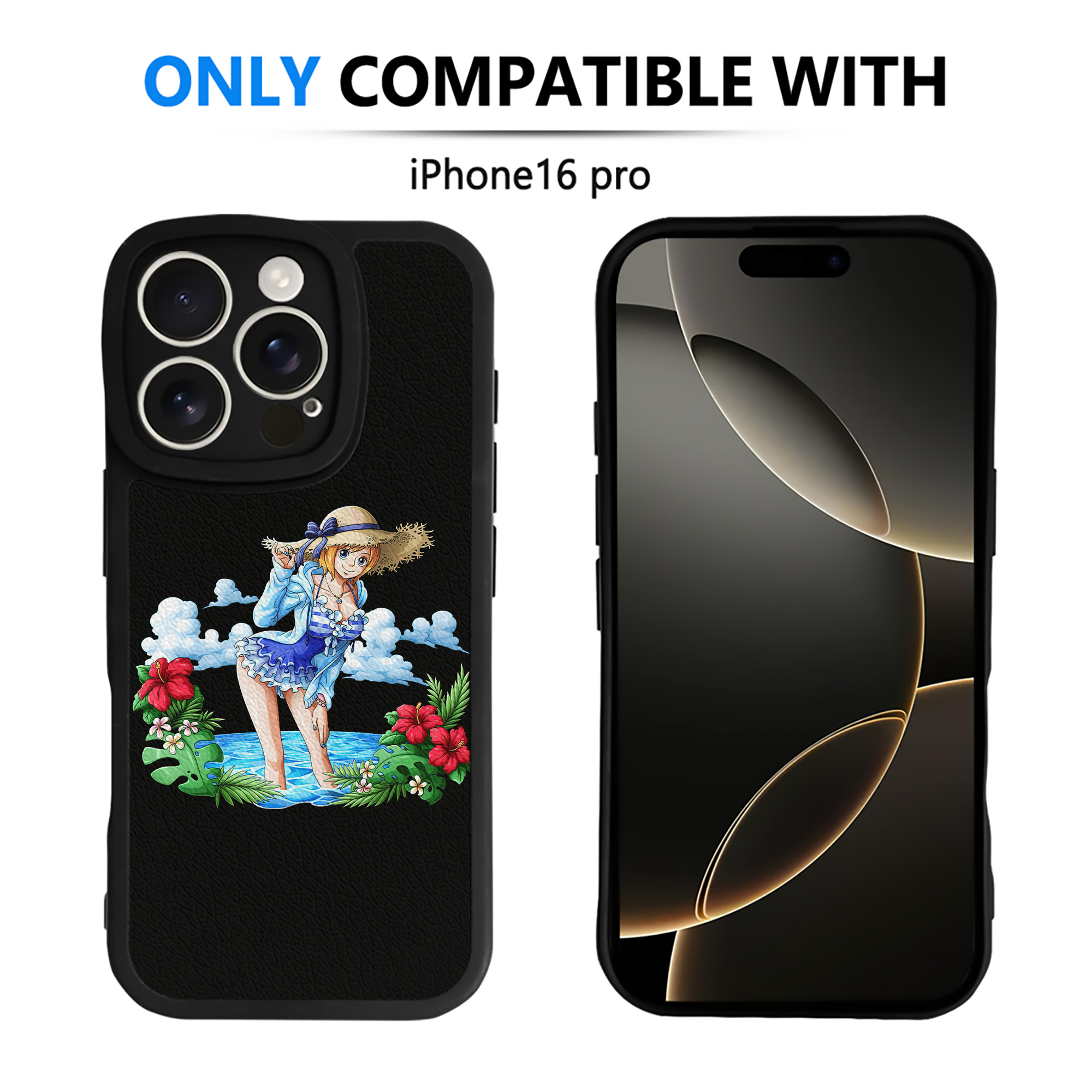 （画像用） ワンピース ナミ ONE PIECE Nami 【iPhone 16シリーズ対応】シリコンスマホケース（レザー調） 材質：シリコン